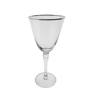 Silver Rimmed Red Wine
