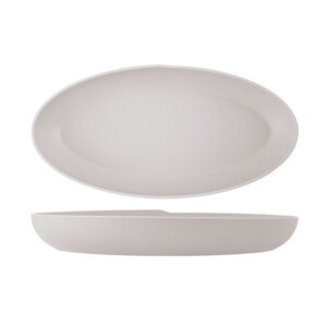 White Oval Melamine Deep Dish
